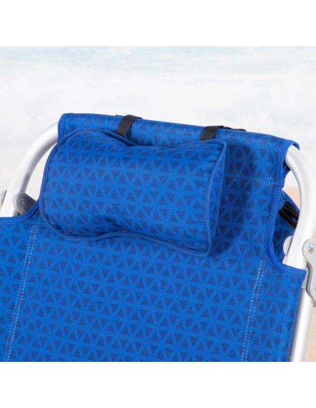 Silla de playa plegable multiposición asiento XXL Aktive | Distria