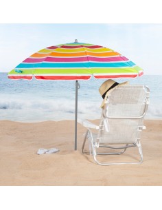 Sombrilla de playa multicolor 180 cm | Distria 2