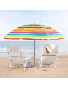 Sombrilla de playa multicolor 200 cm | Distria 2