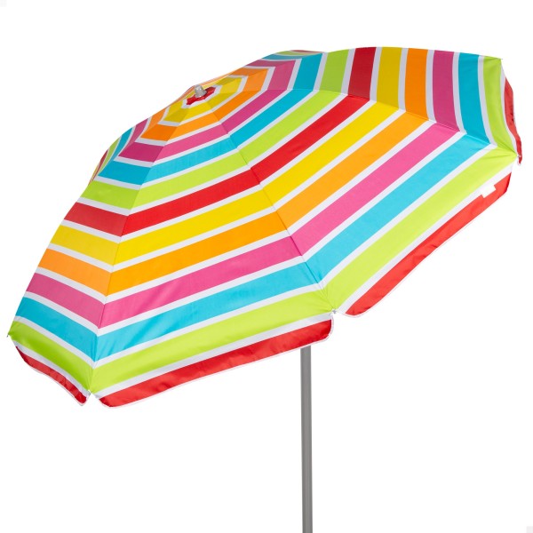 Sombrilla de playa multicolor 220 cm | Distria