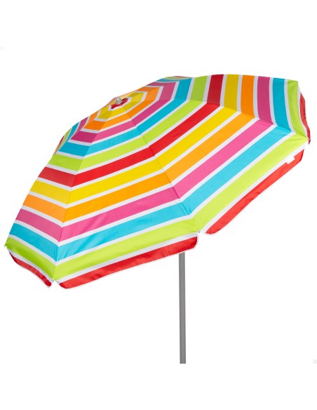 Sombrilla de playa multicolor 220 cm | Distria