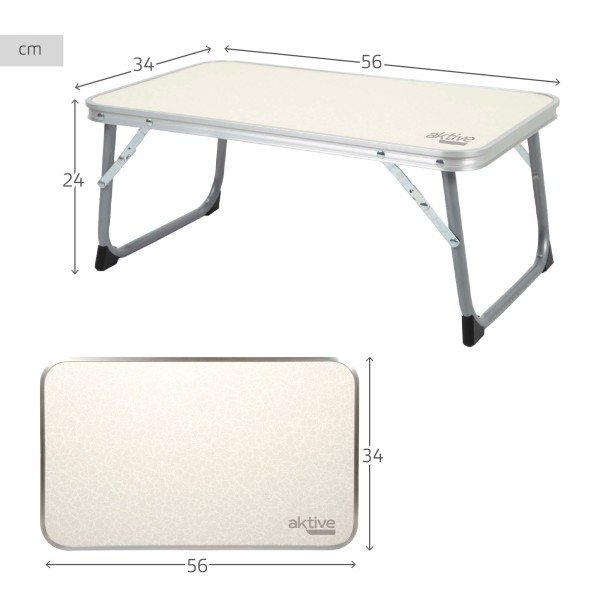 Mesa plegable pequeña beige | Distria