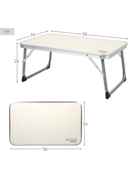 Mesa plegable pequeña beige | Distria
