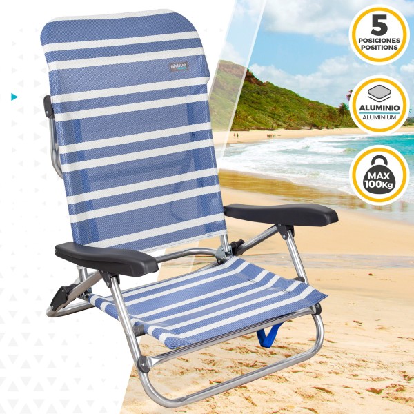 Silla playa multiposición plegable | Distria