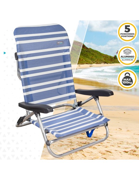 Silla playa multiposición plegable | Distria
