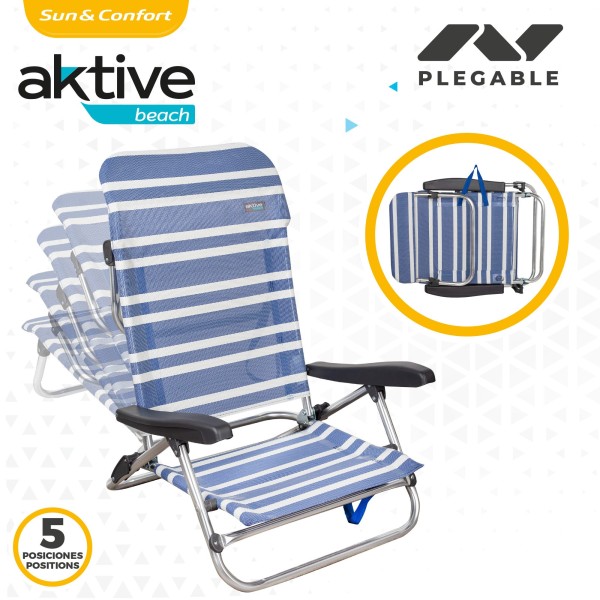 Silla playa multiposición plegable | Distria
