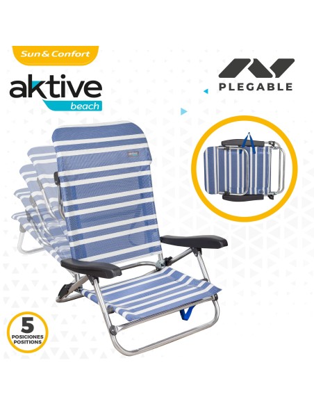 Silla playa multiposición plegable | Distria