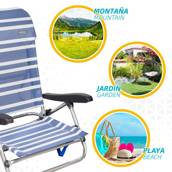 Silla playa multiposición plegable | Distria