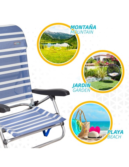 Silla playa multiposición plegable | Distria
