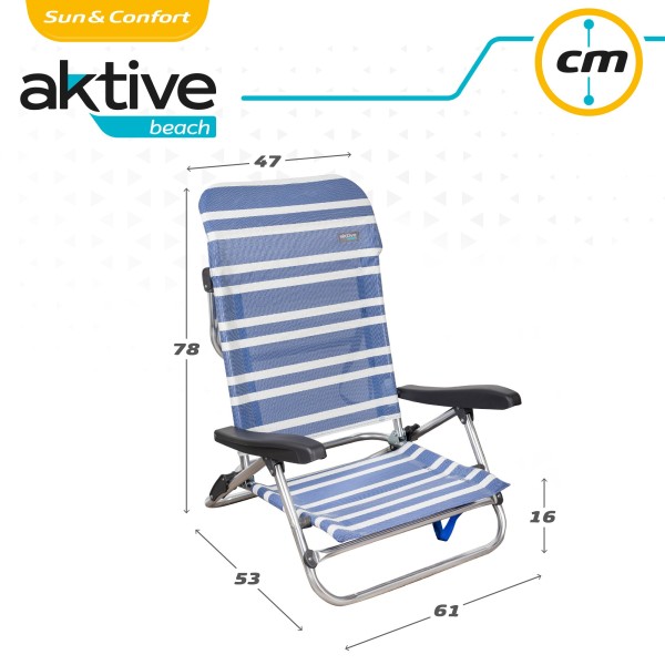 Silla playa multiposición plegable | Distria