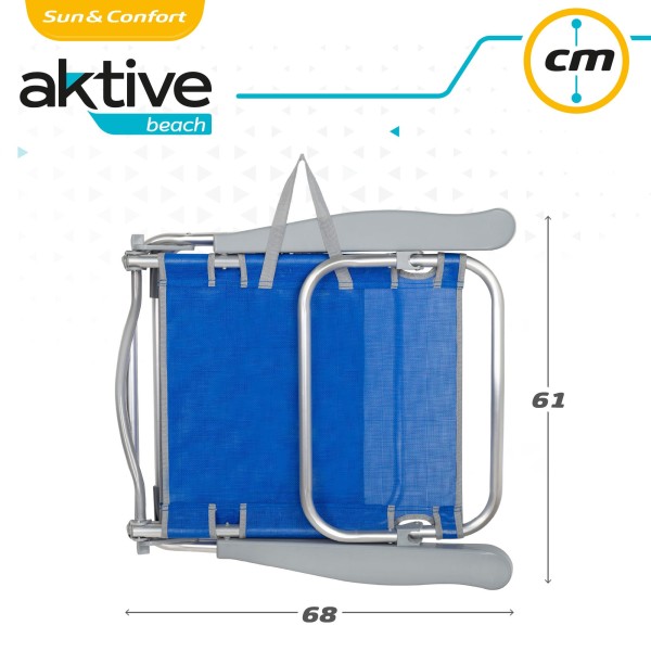 Silla de Playa Plegable Baja 5 posiciones Aktive | Distria