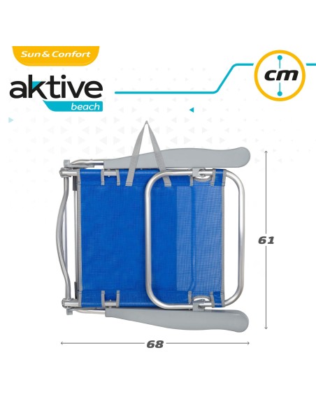 Silla de Playa Plegable Baja 5 posiciones Aktive | Distria