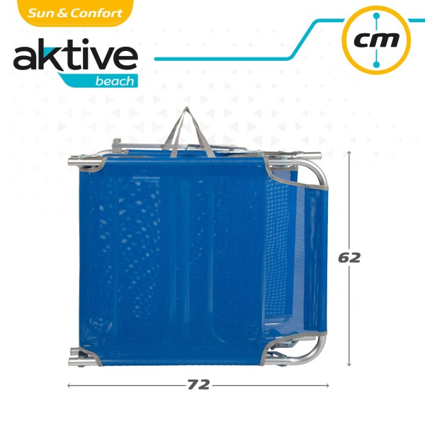 Tumbona plegable de aluminio con Parasol | Distria