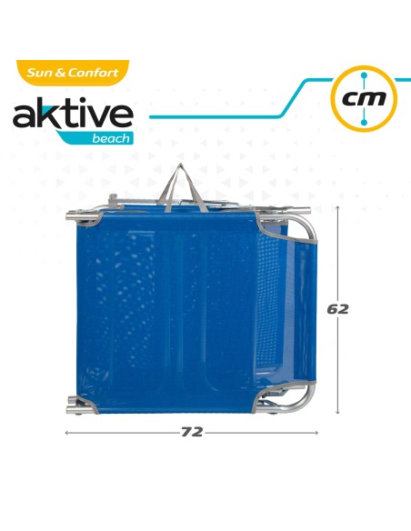 Tumbona plegable de aluminio con Parasol | Distria