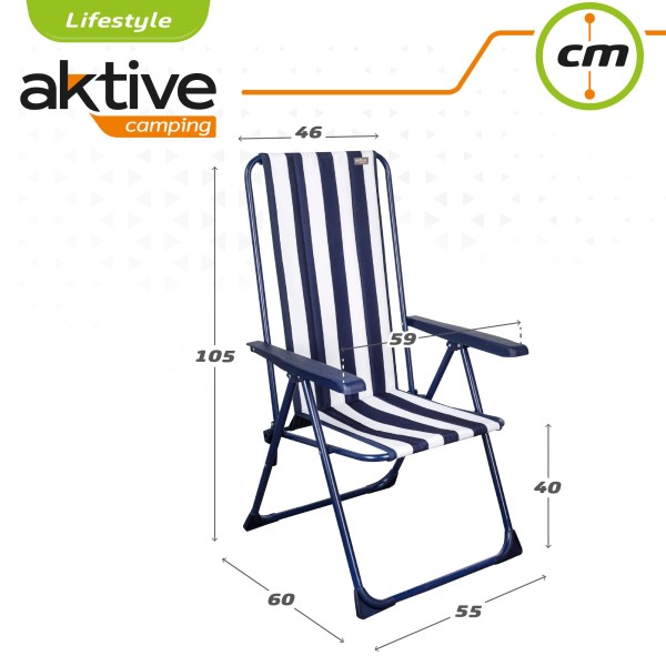 Silla playa y jardín plegable multiposición | Distria