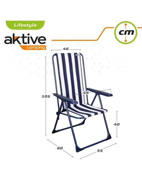 Silla playa y jardín plegable multiposición | Distria