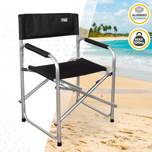 Silla tipo director plegable de aluminio Aktive | Distria