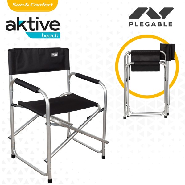 Silla tipo director plegable de aluminio Aktive | Distria