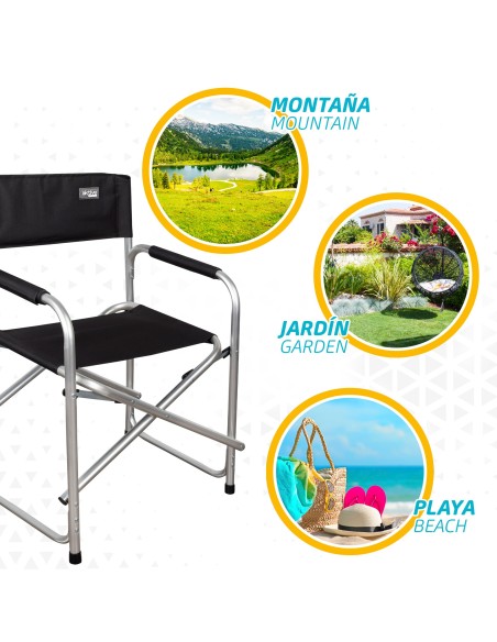 Silla tipo director plegable de aluminio Aktive | Distria