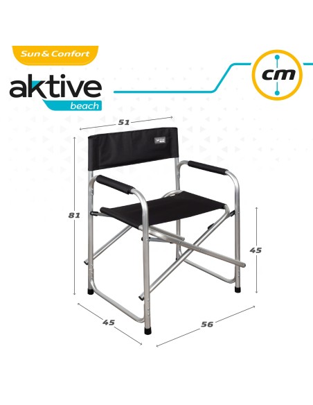 Silla tipo director plegable de aluminio Aktive | Distria