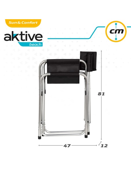 Silla tipo director plegable de aluminio Aktive | Distria