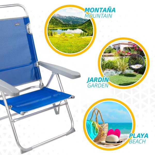 Silla con respaldo multiposición-Sillas de playa | Distria