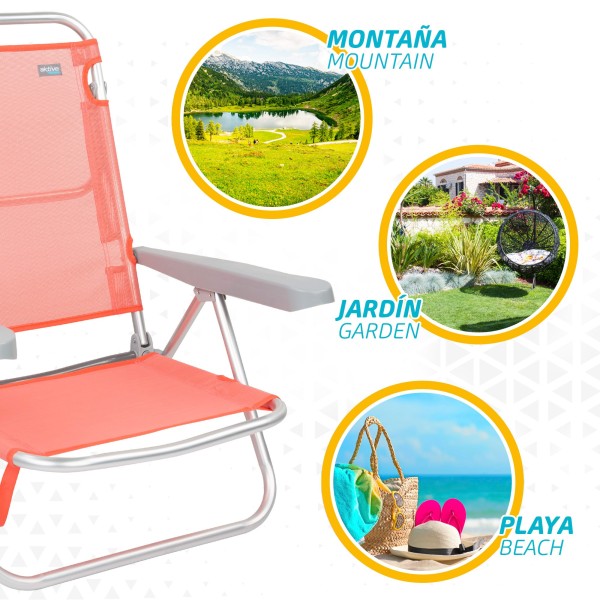 Silla baja reclinable-Sillas de Playa | Distria
