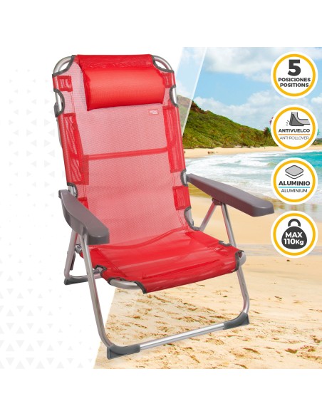 Silla playera con cojín | Sillas de playa