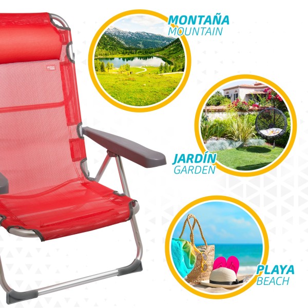 Silla playera con cojín | Sillas de playa