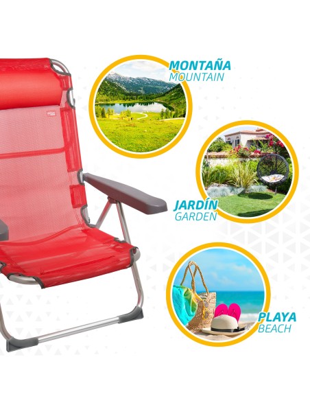 Silla playera con cojín | Sillas de playa