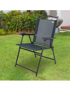 Silla plegable jardín con reposabrazos y asa | Distria 2