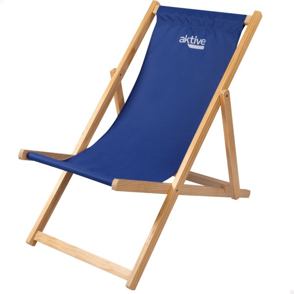 Tumbona plegable de madera de pino azul | Distria