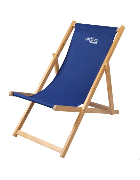 Tumbona plegable de madera de pino azul | Distria