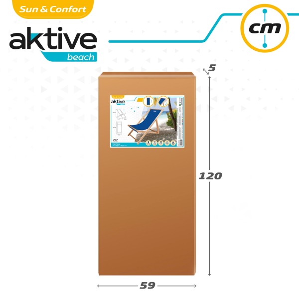 Tumbona plegable de madera de pino azul | Distria