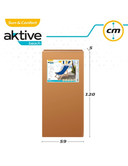 Tumbona plegable de madera de pino azul | Distria
