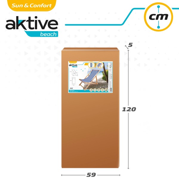 Hamaca plegable de madera de pino rayas marineras | Distria