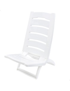 Silla playa plástico baja blanca - Sillas de playa | Distria
