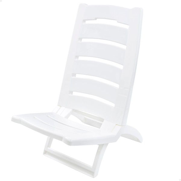 Silla playa plástico baja blanca - Sillas de playa | Distria