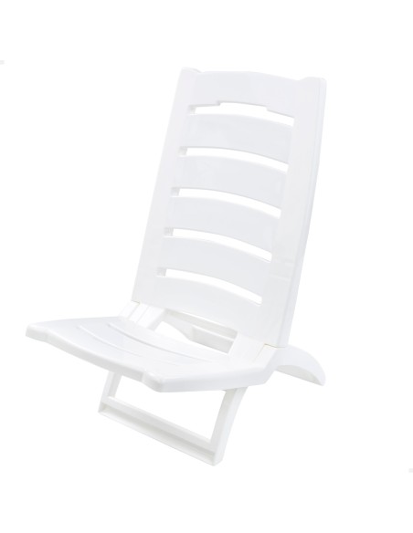 Silla playa plástico baja blanca - Sillas de playa | Distria