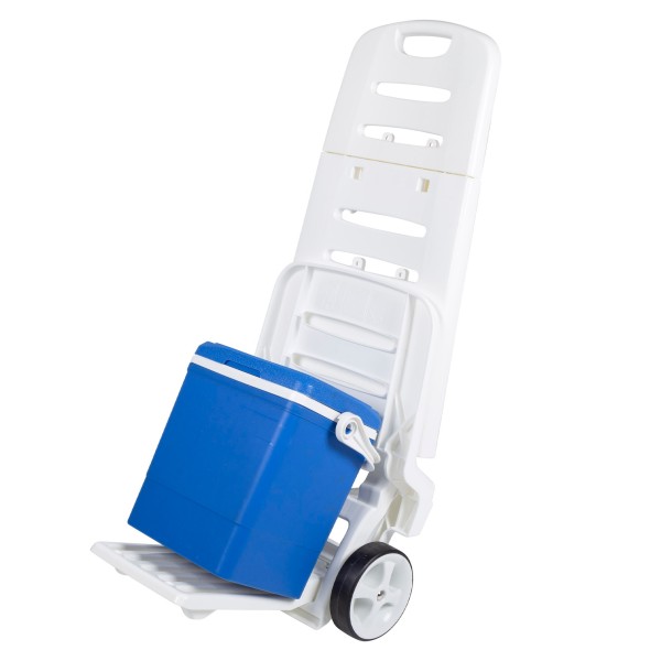 Silla de playa plegable baja blanca con ruedas | Distria