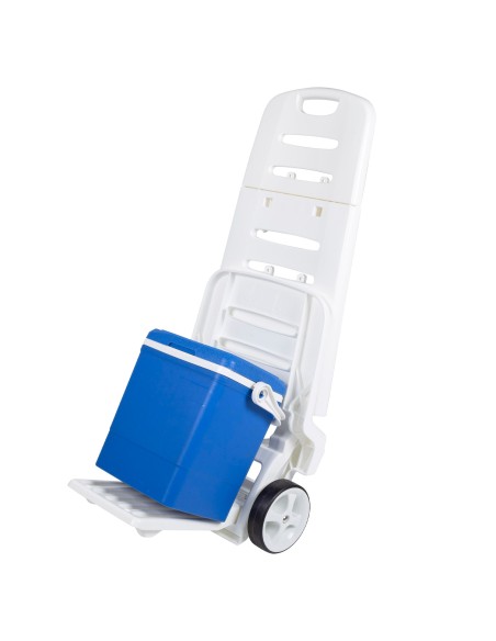 Silla de playa plegable baja blanca con ruedas | Distria