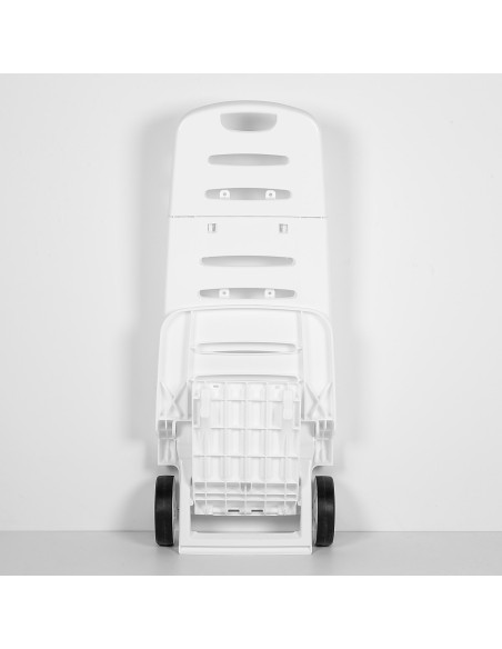 Silla de playa plegable baja blanca con ruedas | Distria