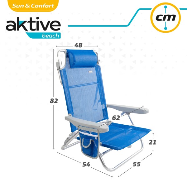 Sillas de playa con altura del respaldo XL | Distria