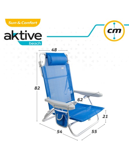 Sillas de playa con altura del respaldo XL | Distria