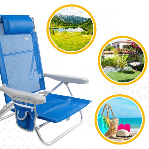 Sillas de playa con altura del respaldo XL | Distria