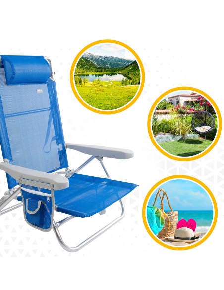 Sillas de playa con altura del respaldo XL | Distria