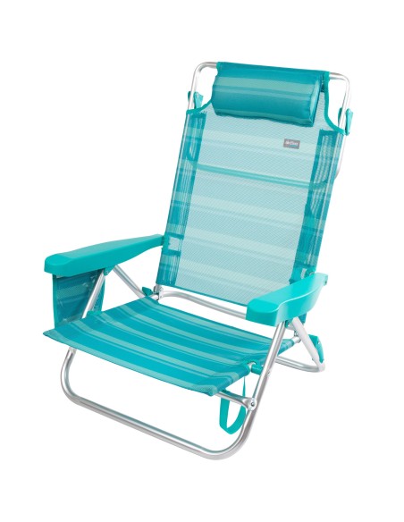 Sillas de playa multiposición con altura del respaldo XL | Distria