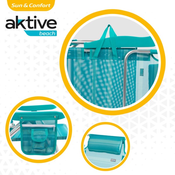 Sillas de playa multiposición con altura del respaldo XL | Distria