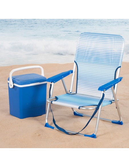 Silla de playa plegable baja antivuelco Aktive | Distria