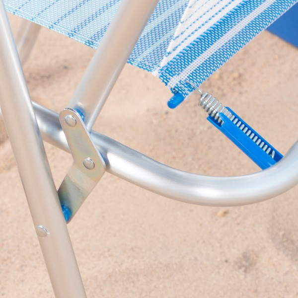 Silla de playa plegable alta antivuelco Aktive | Distria